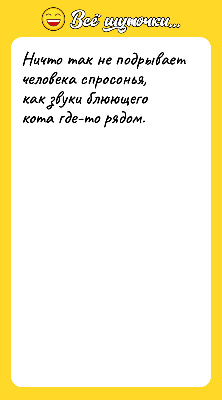 Ничто так не подрывает человека спросонья, как звуки блюющего кота