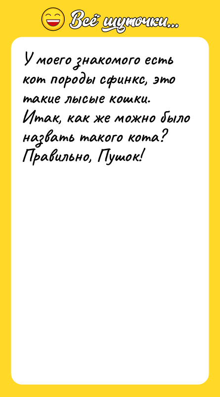 У моего знакомого есть кот породы сфинкс, это такие лысые