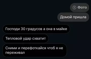 Заботливый уровень: Бог 🌡️❤️ - Домой пришла. Господи 30 градусов а она в майке. Тепловой