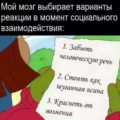 Когда забыл как дышать при встрече 💀 - Мой мозг выбирает варианты реакции в момент социального взаимодействия: 1.