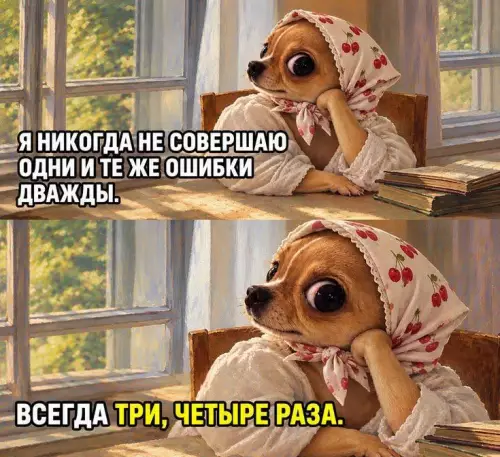 Гениальный план по избеганию ошибок 🐶✨ - Я НИКОГДА НЕ СОВЕРШАЮ ОДНИ И ТЕ ЖЕ ОШИБКИ ДВАЖДЫ.