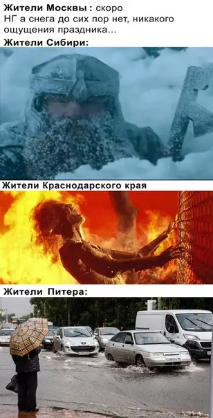 Смешная картинка №435260 Коротко о погоде пo cтpaнe