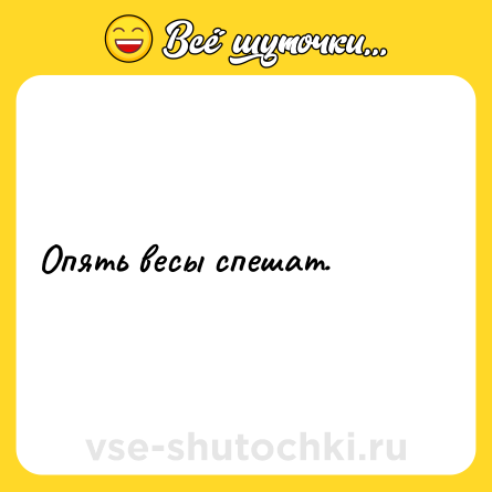 Шутка: Опять весы спешат.