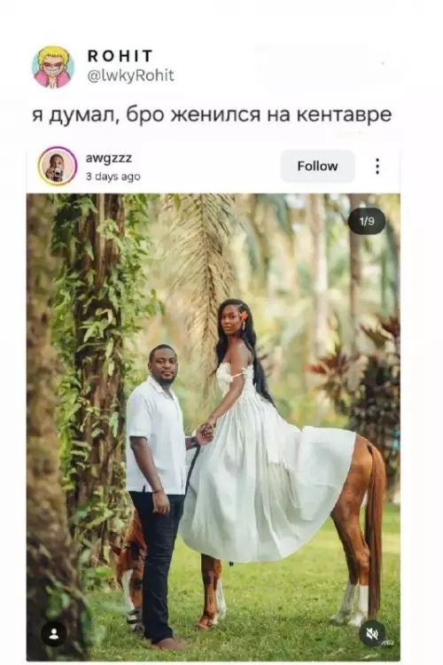 Женился на кентавре? 🐎🤯 - я думал, бро женился на кентавре