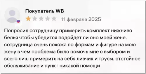 Хуже сервиса только один... 😂🤡 - Попросил сотрудницу примерить комплект нижново белья чтобы убедится подойдет ли