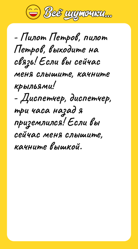 - Пилот Петров, пилот Петров, выходите на связь! Если вы