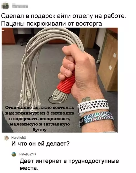 Смешная картинка №530090 Клиентов таким хлестать, которые руки свои не туда засовывают в системник...
