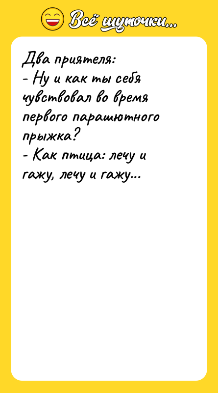 Два приятеля: - Ну и как ты себя чувствовал во