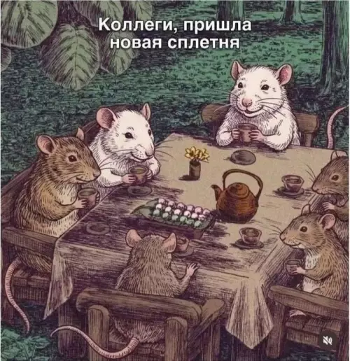 Крысы за сплетнями - Коллеги, пришла новая сплетня
