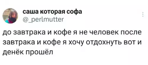 Мой идеальный план на день ☕️💤 - до завтрака и кофе я не человек после завтрака и
