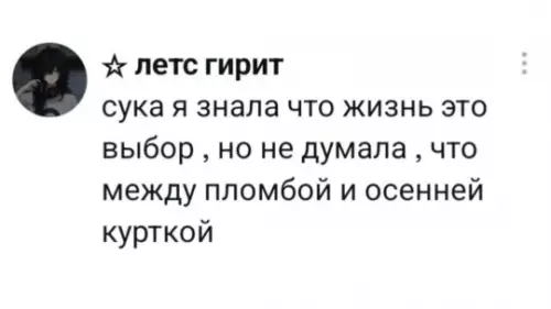 Выбор между мороженым и курткой 🍦🧥 - сука я знала что жизнь это выбор , но не