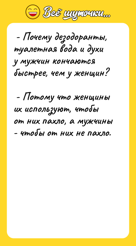  - Почему дезодоранты, туалетная вода и духи у мужчин