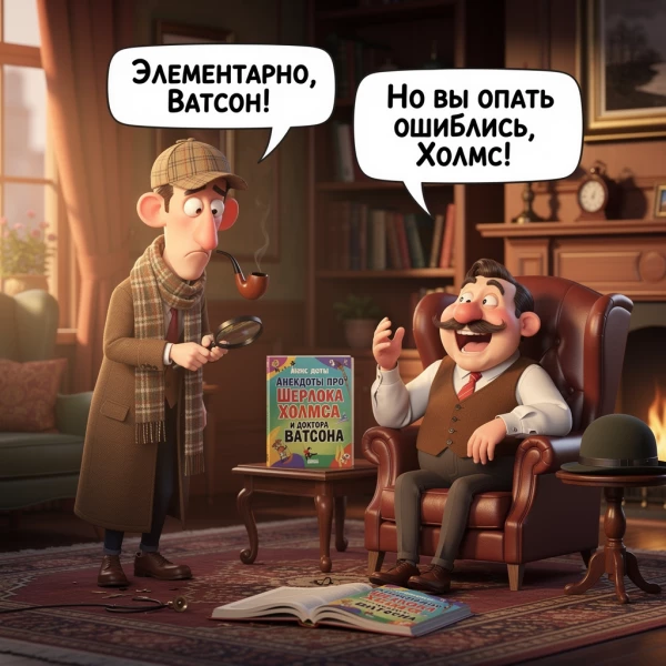 Смешные анекдоты про Шерлока Холмса и доктора Ватсона