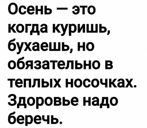 Смешная картинка №522155 Oceнь - это тёплые нocoчки