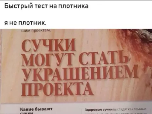Тест на плотника пройден мимо 🪵😂 - Быстрый тест на плотника. я не плотник. СУЧКИ МОГУТ СТАТЬ