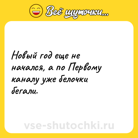 Шутка: Новый год еще не начался, а по Первому каналу уже белочки бегали.