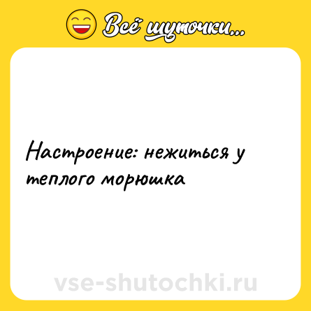 Шутка: Настроение: нежиться у теплого морюшка