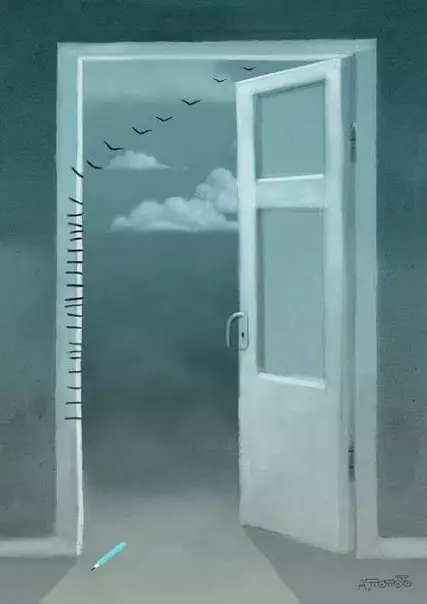 Смешная картинка №231109 Метафора взросления детей от художника-карикатуриста Андрея Попова