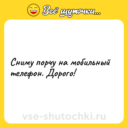 Шутка: Сниму порчу на мобильный телефон. Дорого!