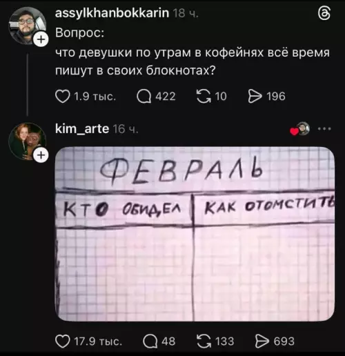 Секретные планы девчонок в кофейнях ☕️🔥 - Вопрос: что девушки по утрам в кофейнях всё время пишут