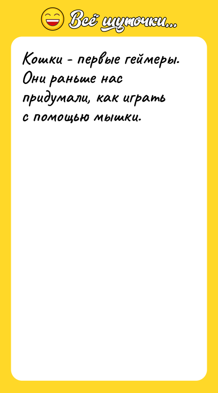 Кошки - первые геймеры. Они раньше нас придумали, как играть