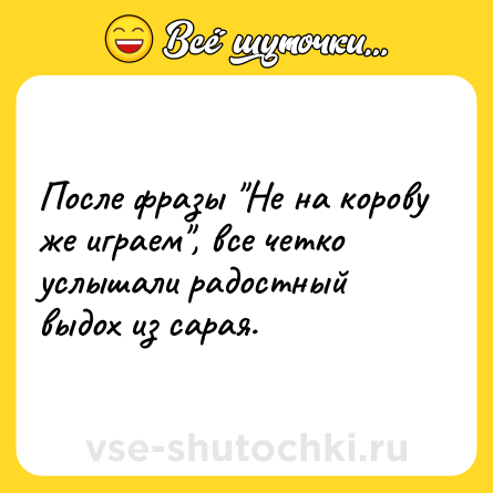 Шутка: После фразы 