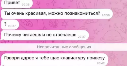 Когда она слишком молчалива 💀 - Привет 20:35 Ты очень красивая, можно знакомиться? 20:36 ? 20:37