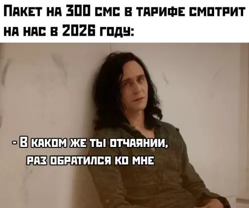 Пакет на 300 СМС в тарифе 2026 года - Пакет на 300 СМС в тарифе смотрит на нас в