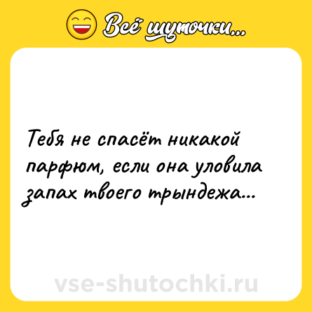 Шутка: Тебя не спасёт никакой парфюм, если она уловила запах твоего трындежа...