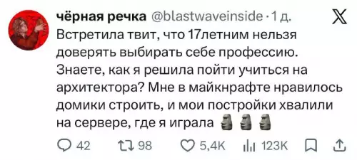Как Майнкрафт определил мою судьбу 🧱 - Встретила твит, что 17летним нельзя доверять выбирать себе профессию. Знаете,