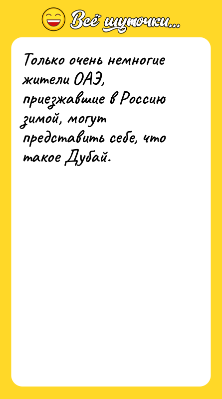 Только очень немногие жители ОАЭ, приезжавшие в Россию зимой, могут