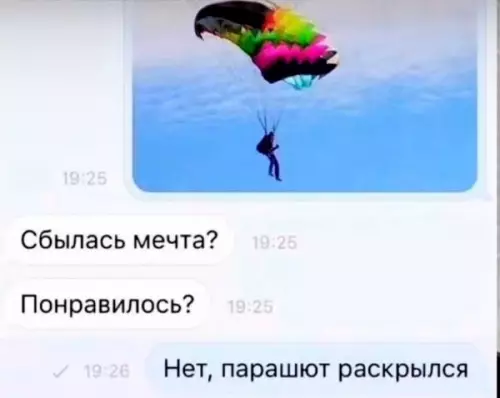Когда всё пошло не по плану 🪂😂 - Сбылась мечта? Понравилось? Нет, парашют раскрылся