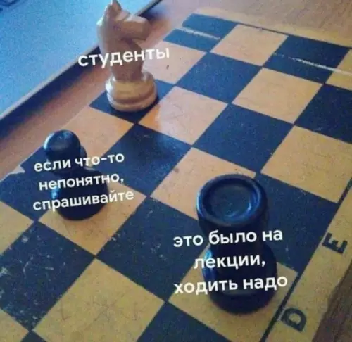 Шах и мат студентам 😂♟️ - студенты если что-то непонятно, спрашивайте это было на лекции, ходить