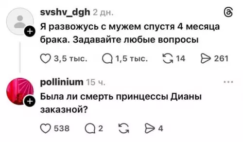 Необычные вопросы о разводе