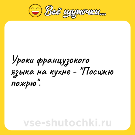 Шутка: Уроки французского языка на кухне - 