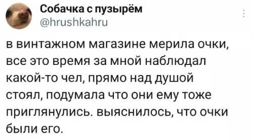 Минутка неловкого конфуза в винтажке 🕶️ - в винтажном магазине мерила очки, все это время за мной