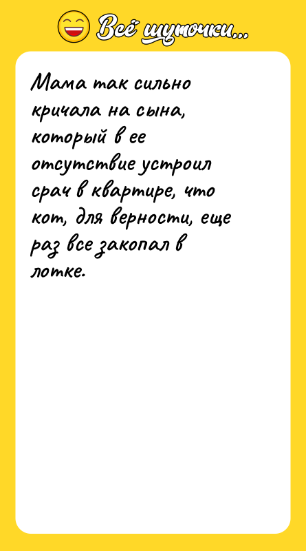 Мама так сильно кричала на сына, который в ее отсутствие