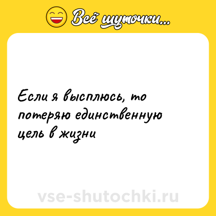 Шутка: Если я высплюсь, то потеряю единственную цель в жизни