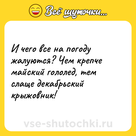 Шутка: И чего все на погоду жалуются? Чем крепче майский гололед, тем слаще декабрьский крыжовник!