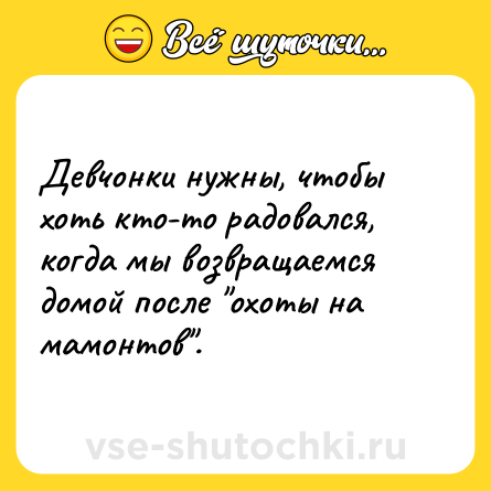 Шутка: Девчонки нужны, чтобы хоть кто-то радовался, когда мы возвращаемся домой после 
