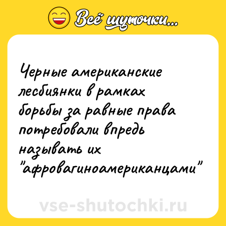 Шутка: Черные американские лесбиянки в рамках борьбы за равные права потребовали впредь называть их 