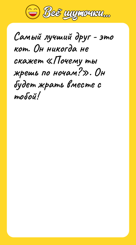 Самый лучший друг - это кот. Он никогда не скажет