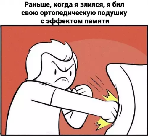 Смешная картинка №569716 Подушка с эффектом памяти