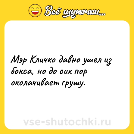 Шутка: Мэр Кличко давно ушел из бокса, но до сих пор околачивает грушу.