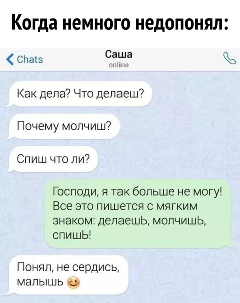 Смешная картинка №494126 Почти исправился) Переписка