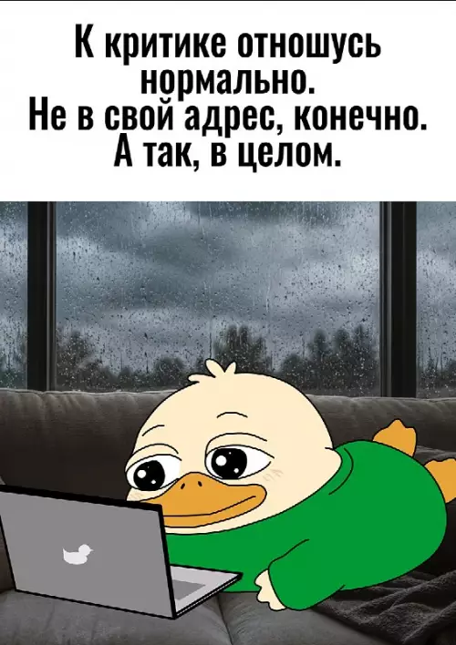 Как я реагирую на хейт 🦆😂 - К критике отношусь нормально. Не в свой адрес, конечно. А