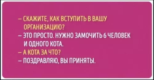 Юмористический диалог о вступлении в организацию