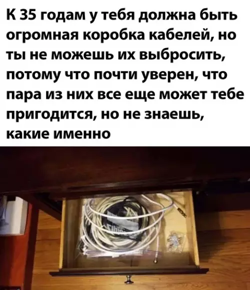 Смешная картинка №575422 коробка кабелей, взрослая жизнь