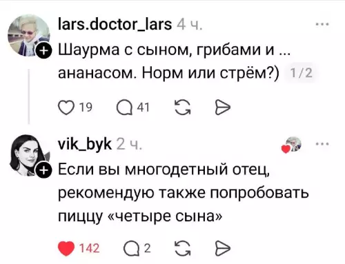 Шаурма с сюрпризом или обед многодетного папы 🌯👨‍👦 - lars.doctor lars: Шаурма с сыном, грибами и ... ананасом. Норм