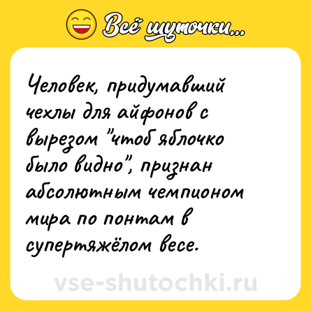 Шутка: Человек, придумавший чехлы для айфонов с вырезом 